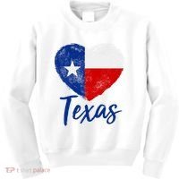 Texas Strong State Flag Heart Kids Sweatshirt thumb 0