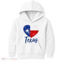 Texas Strong State Flag Heart Kids Hoodie thumb 0
