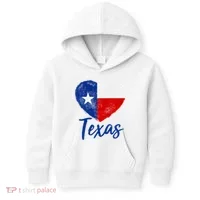 Texas Strong State Flag Heart Kids Hoodie thumb 0