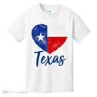 Texas Strong State Flag Heart Kids T-Shirt thumb 0
