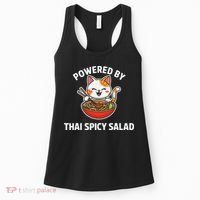 Thai Spicy Salad Foodie Cat Lover Kawaii Anime Graphic Women's Tank Top thumb 0