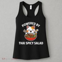 Thai Spicy Salad Foodie Cat Lover Kawaii Anime Graphic Women's Tank Top thumb 3