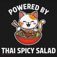 Thai Spicy Salad Foodie Cat Lover Kawaii Anime Graphic Tank Top thumb 6