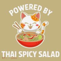 Thai Spicy Salad Foodie Cat Lover Kawaii Anime Graphic Polo thumb 2