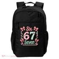 Trendy Six Seven 67 Meme 6-7 Cute Funny Backpack thumb 0