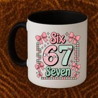 Trendy Six Seven 67 Meme 6-7 Cute Funny Coffee Mug thumb 2