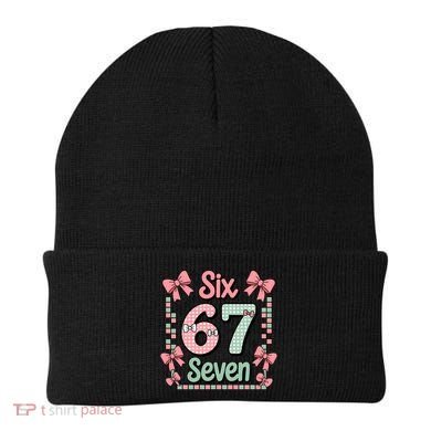Trendy Six Seven 67 Meme 6-7 Cute Funny Beanie