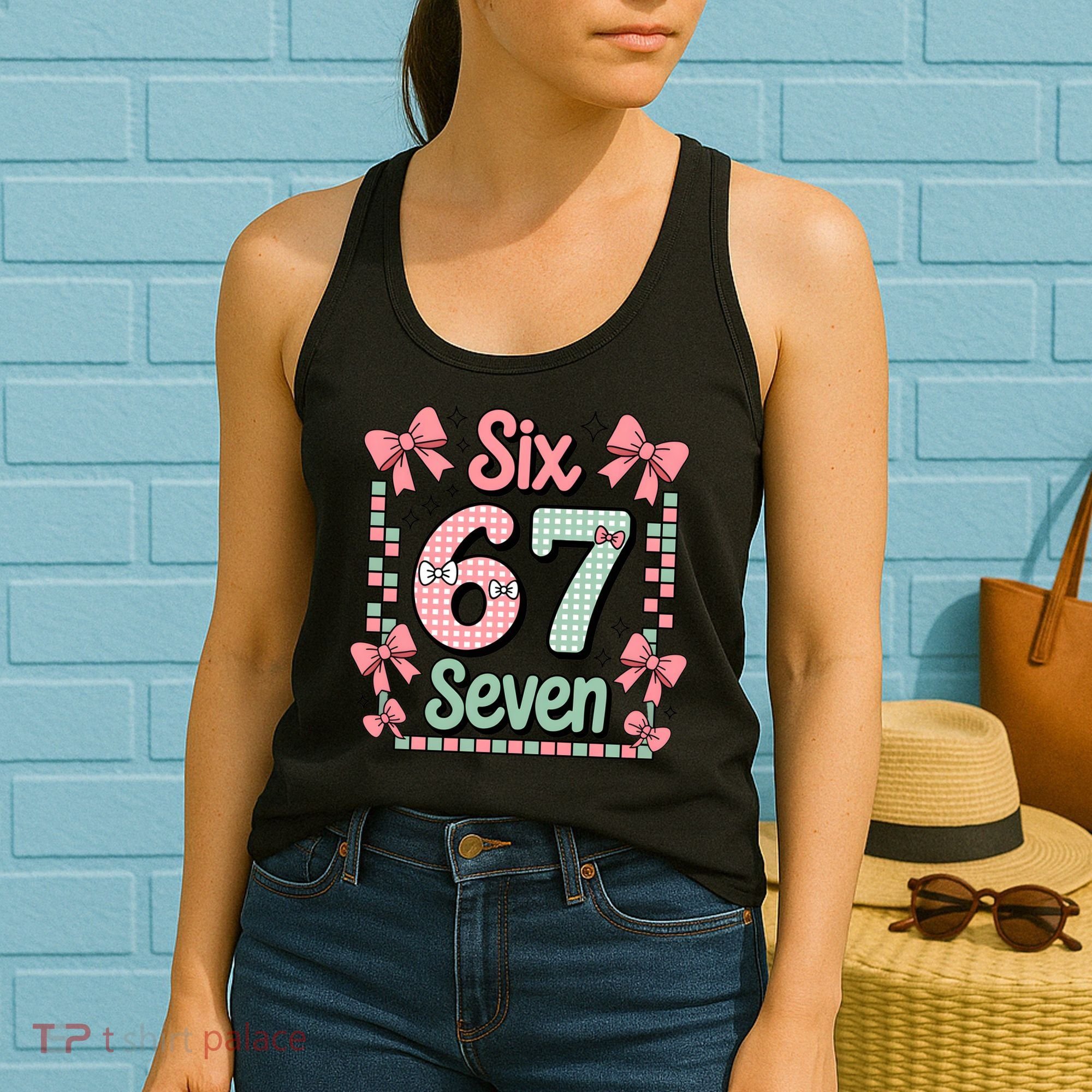 Trendy Six Seven 67 Meme 6-7 Cute Funny Women's Tank Top