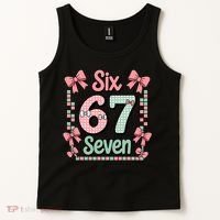 Trendy Six Seven 67 Meme 6-7 Cute Funny Tank Top thumb 2