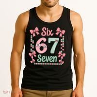 Trendy Six Seven 67 Meme 6-7 Cute Funny Tank Top thumb 3
