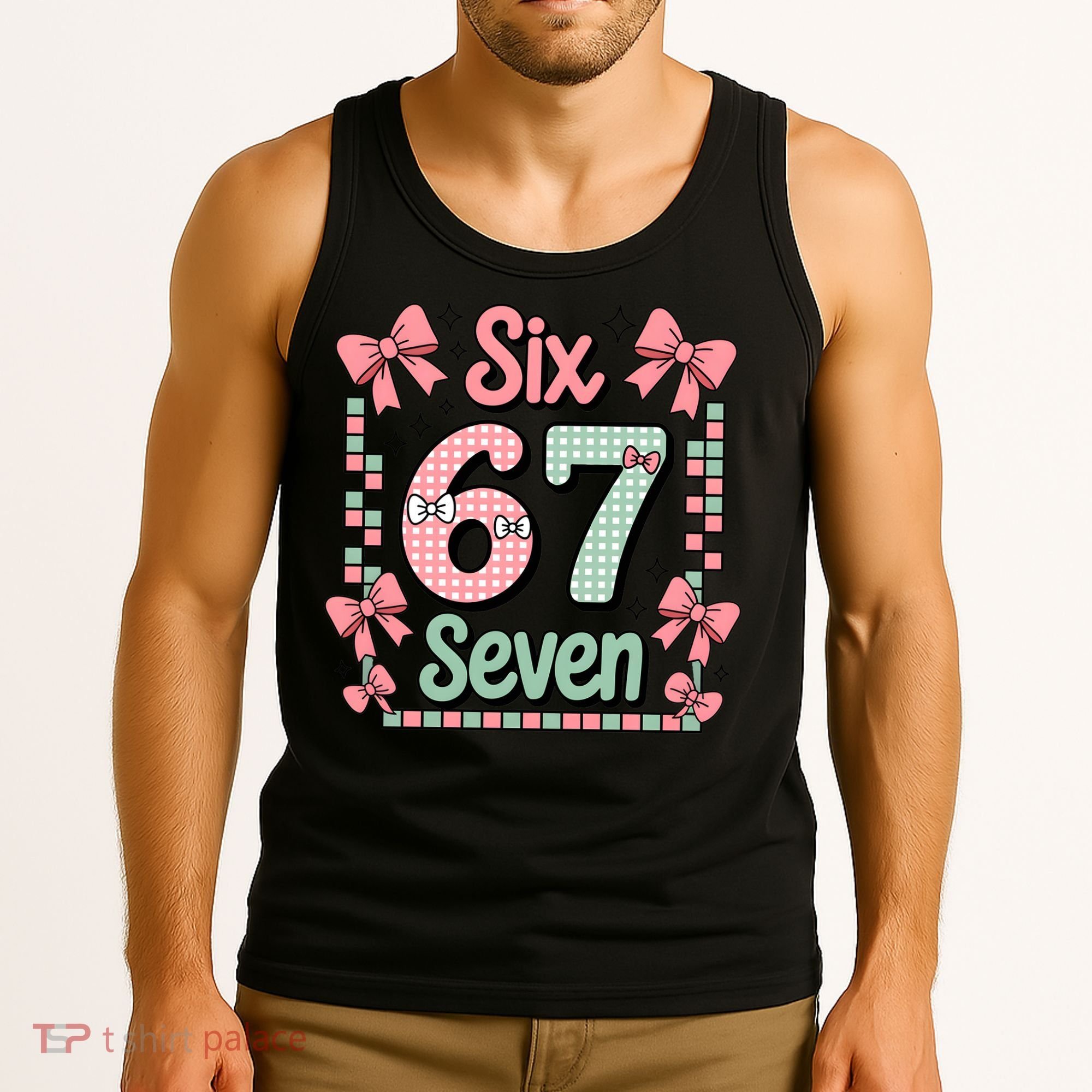 Trendy Six Seven 67 Meme 6-7 Cute Funny Tank Top