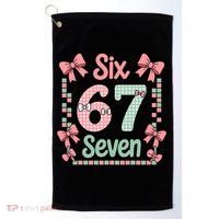 Trendy Six Seven 67 Meme 6-7 Cute Funny Golf Towel thumb 0