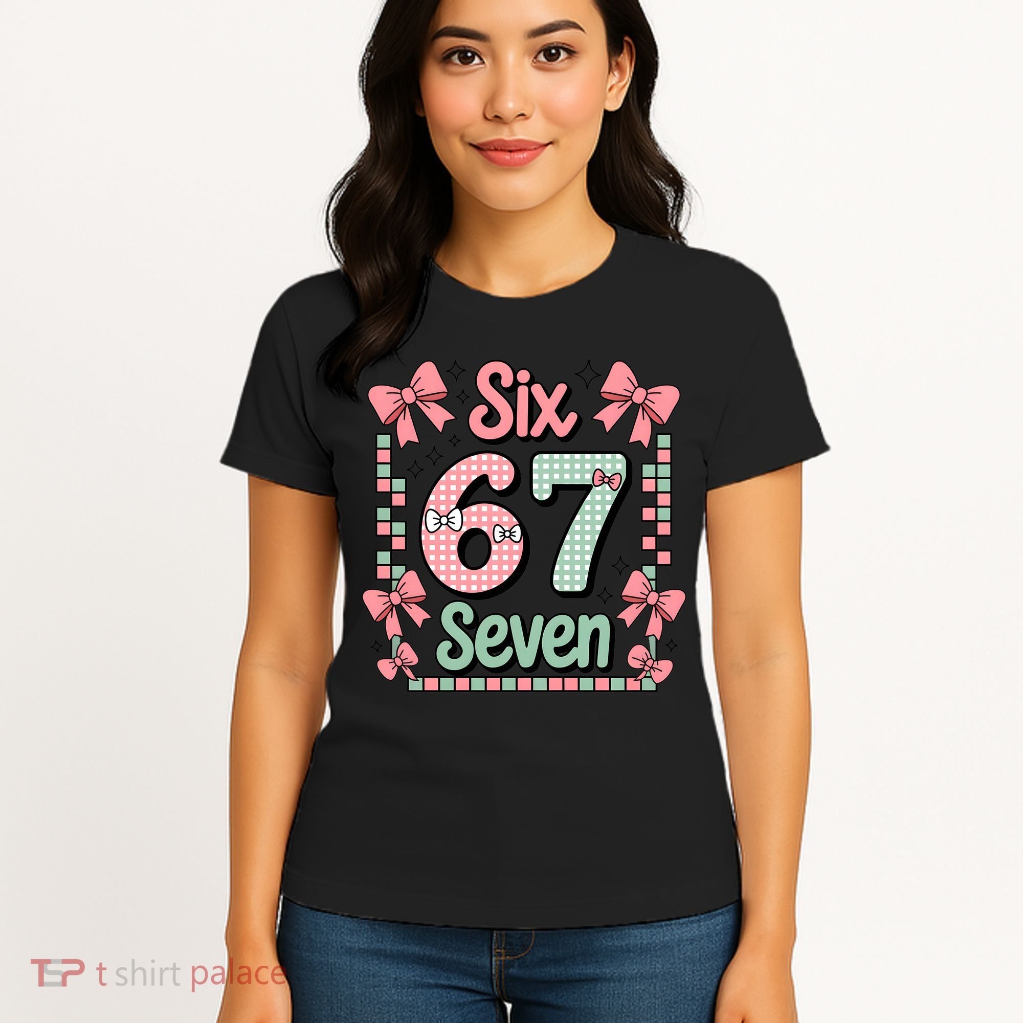 Trendy Six Seven 67 Meme 6-7 Cute Funny Women's T-Shirt