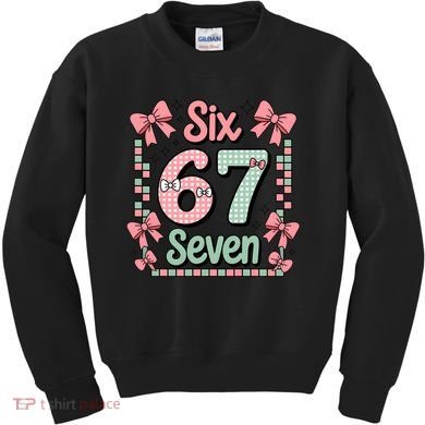 Trendy Six Seven 67 Meme 6-7 Cute Funny Kids Sweatshirt
