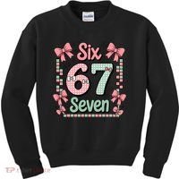 Trendy Six Seven 67 Meme 6-7 Cute Funny Kids Sweatshirt thumb 0