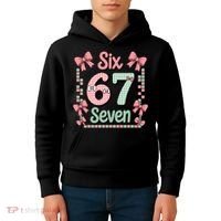 Trendy Six Seven 67 Meme 6-7 Cute Funny Kids Hoodie thumb 4