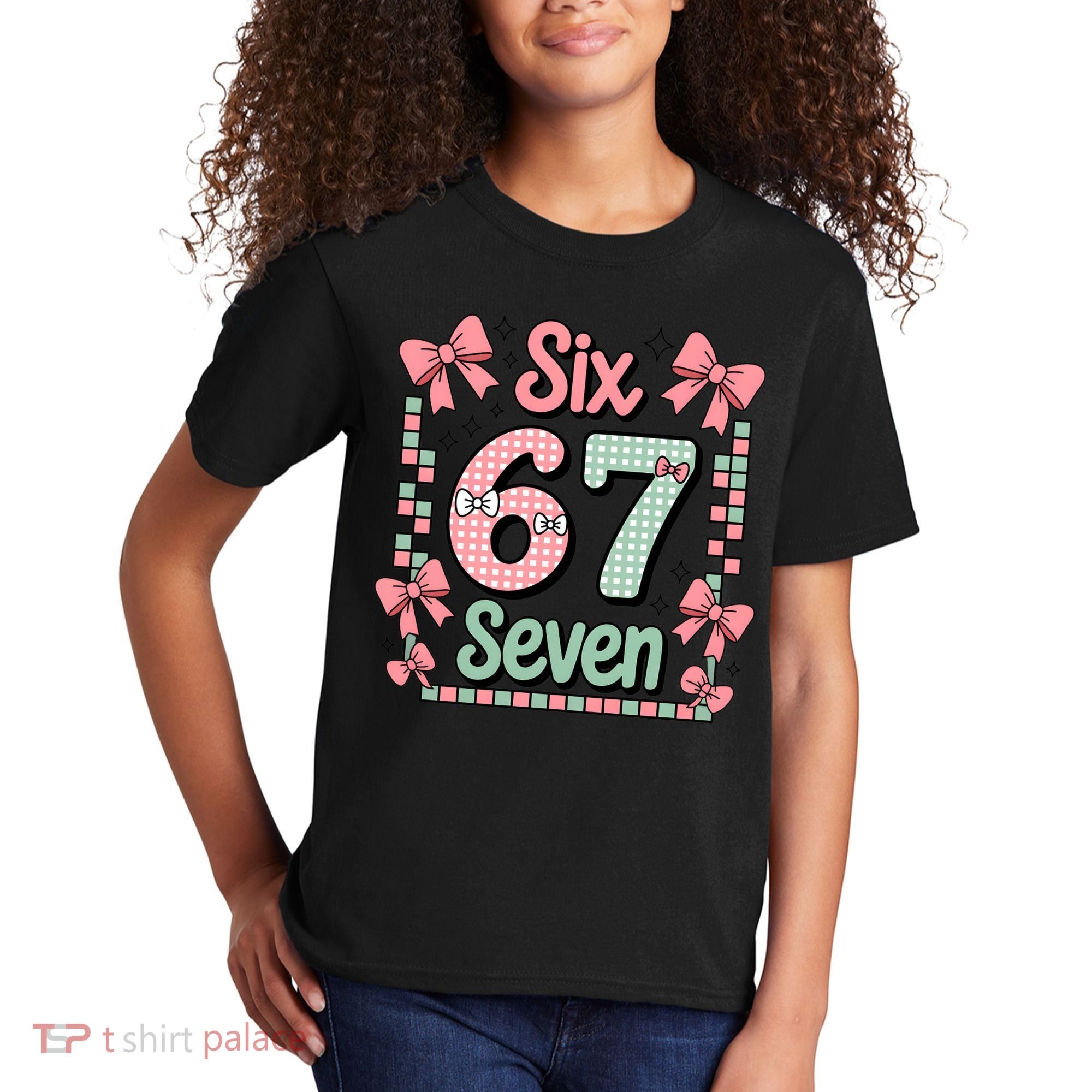 Trendy Six Seven 67 Meme 6-7 Cute Funny Kids T-Shirt