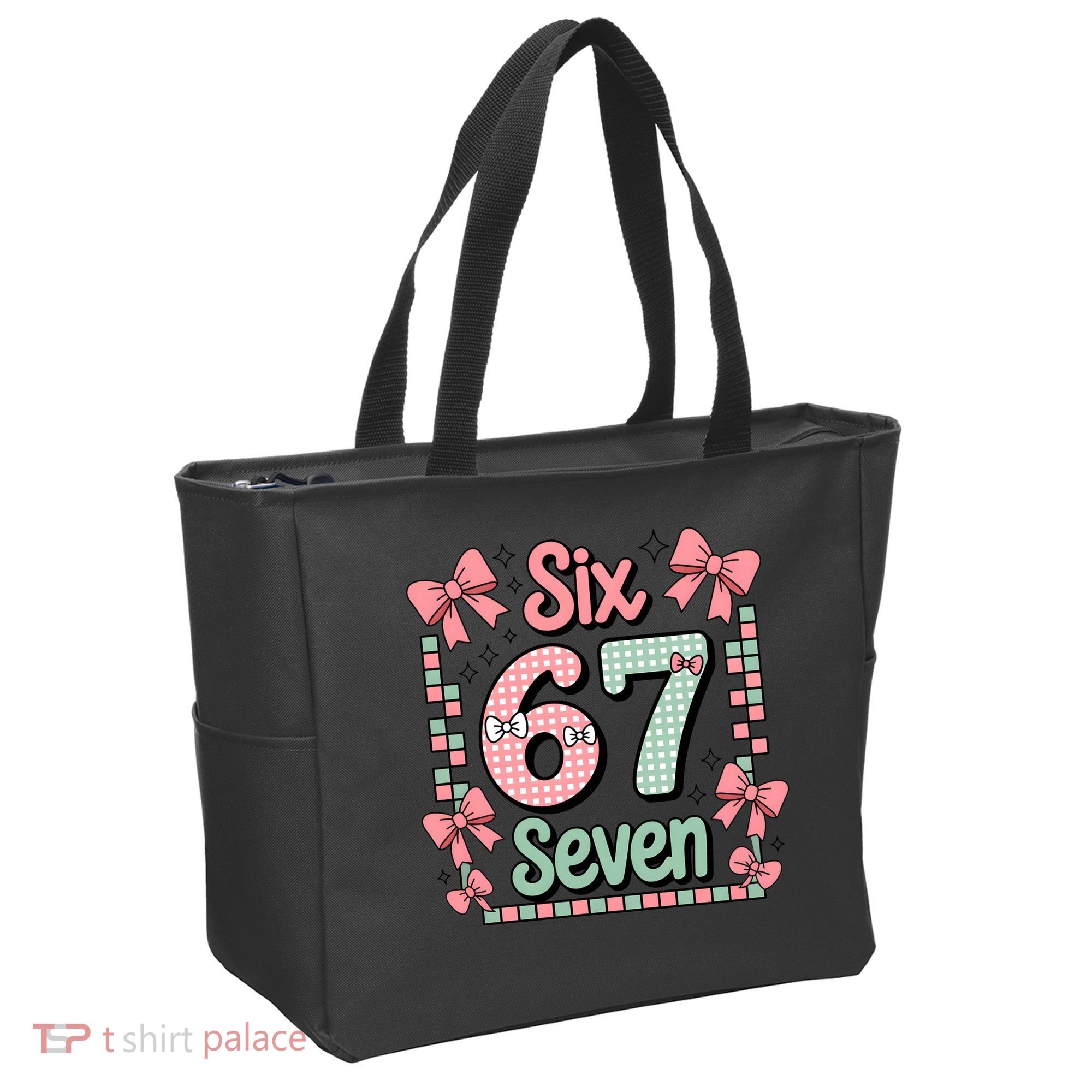 Trendy Six Seven 67 Meme 6-7 Cute Funny Tote Bag