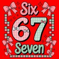 Trendy Six Seven 67 Meme 6-7 Cute Funny Santa Hat thumb 1