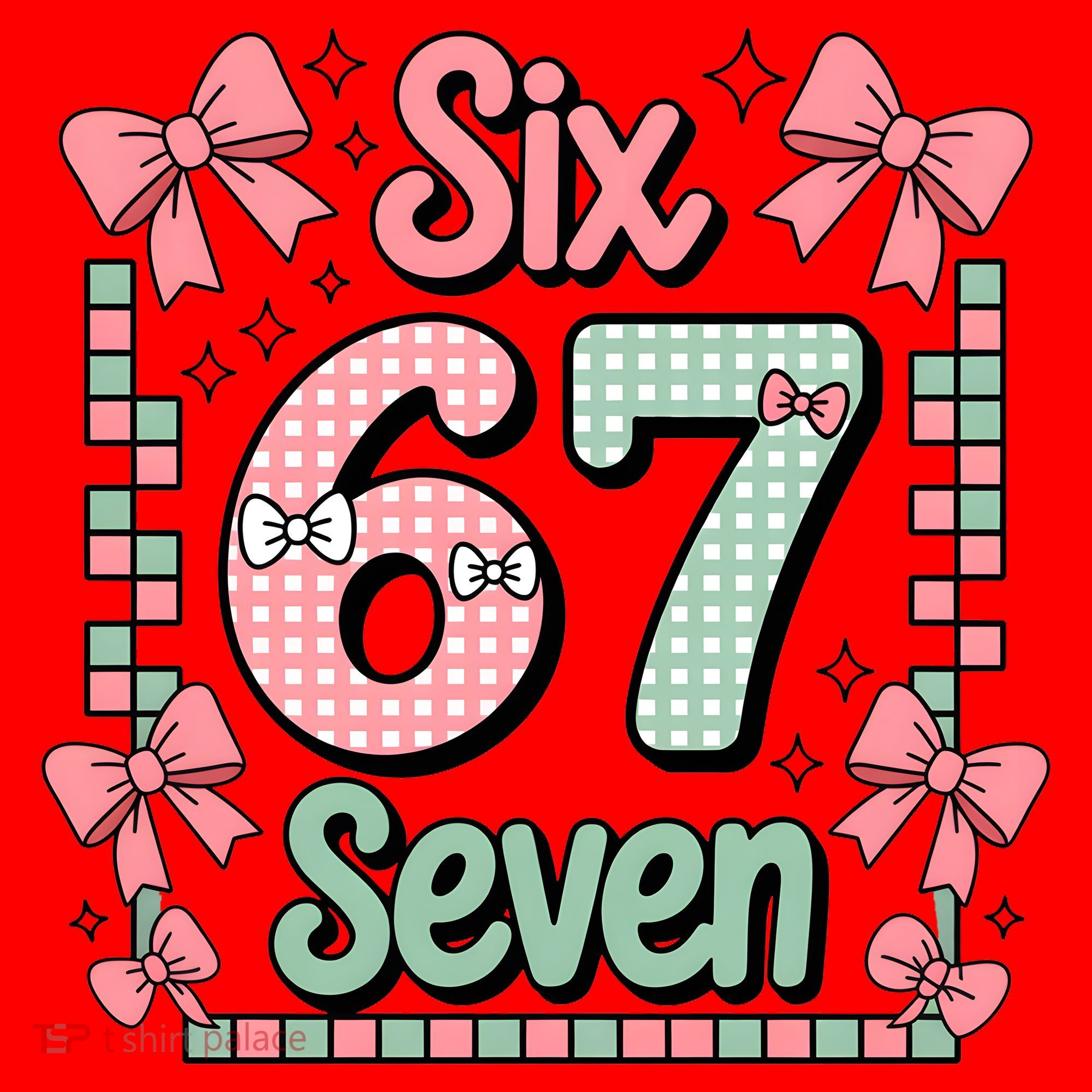 Trendy Six Seven 67 Meme 6-7 Cute Funny Santa Hat