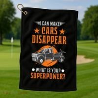 Towing Service Super Power Tow Truck Golf Towel thumb 1