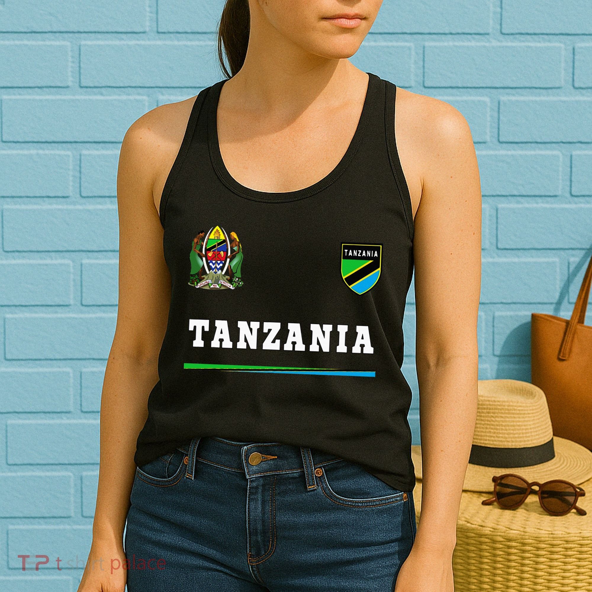 Tanzania Sport Soccer Jersey Flag Football Women's Tank Top