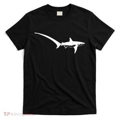 Thresher Shark Silhouette Simple Shark Design T-Shirt