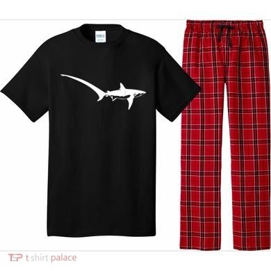 Thresher Shark Silhouette Simple Shark Design Pajama Set