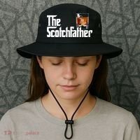 The Scotchfather Scotch Father Dad Fathers Day Drinking Bucket Hat thumb 3