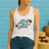 Tis So Sweet To Trust In Jesus Women's Tank Top thumb 2