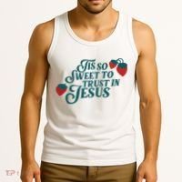 Tis So Sweet To Trust In Jesus Tank Top thumb 3