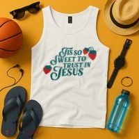 Tis So Sweet To Trust In Jesus Tank Top thumb 4