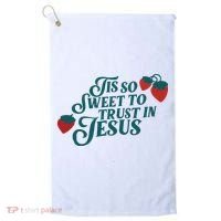 Tis So Sweet To Trust In Jesus Golf Towel thumb 0
