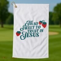 Tis So Sweet To Trust In Jesus Golf Towel thumb 1