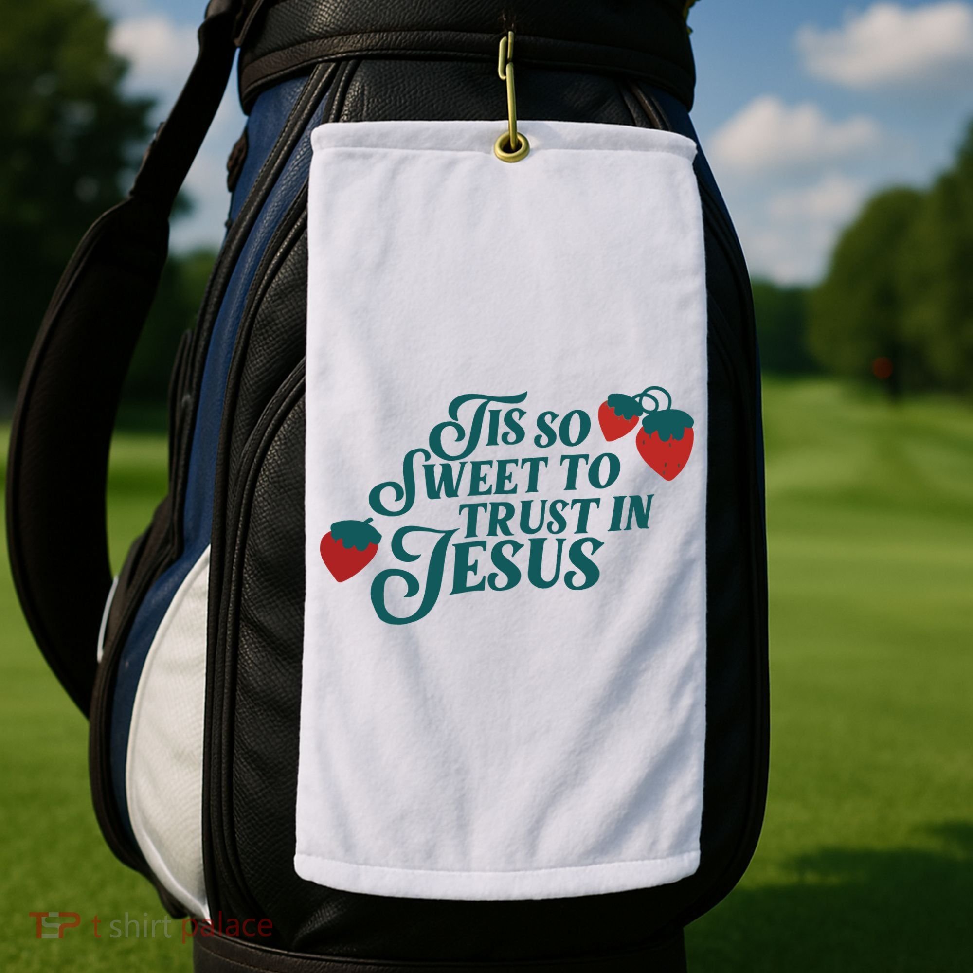 Tis So Sweet To Trust In Jesus Golf Towel
