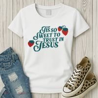 Tis So Sweet To Trust In Jesus Women's T-Shirt thumb 3