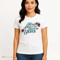 Tis So Sweet To Trust In Jesus Women's T-Shirt thumb 4