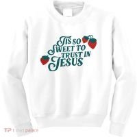 Tis So Sweet To Trust In Jesus Kids Sweatshirt thumb 0