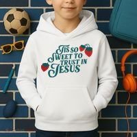 Tis So Sweet To Trust In Jesus Kids Hoodie thumb 2