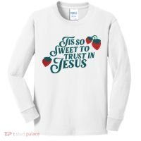 Tis So Sweet To Trust In Jesus Kids Long Sleeve Shirt thumb 0