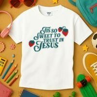 Tis So Sweet To Trust In Jesus Kids T-Shirt thumb 3