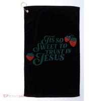 Tis So Sweet To Trust In Jesus Golf Towel thumb 0