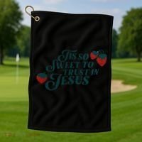 Tis So Sweet To Trust In Jesus Golf Towel thumb 1