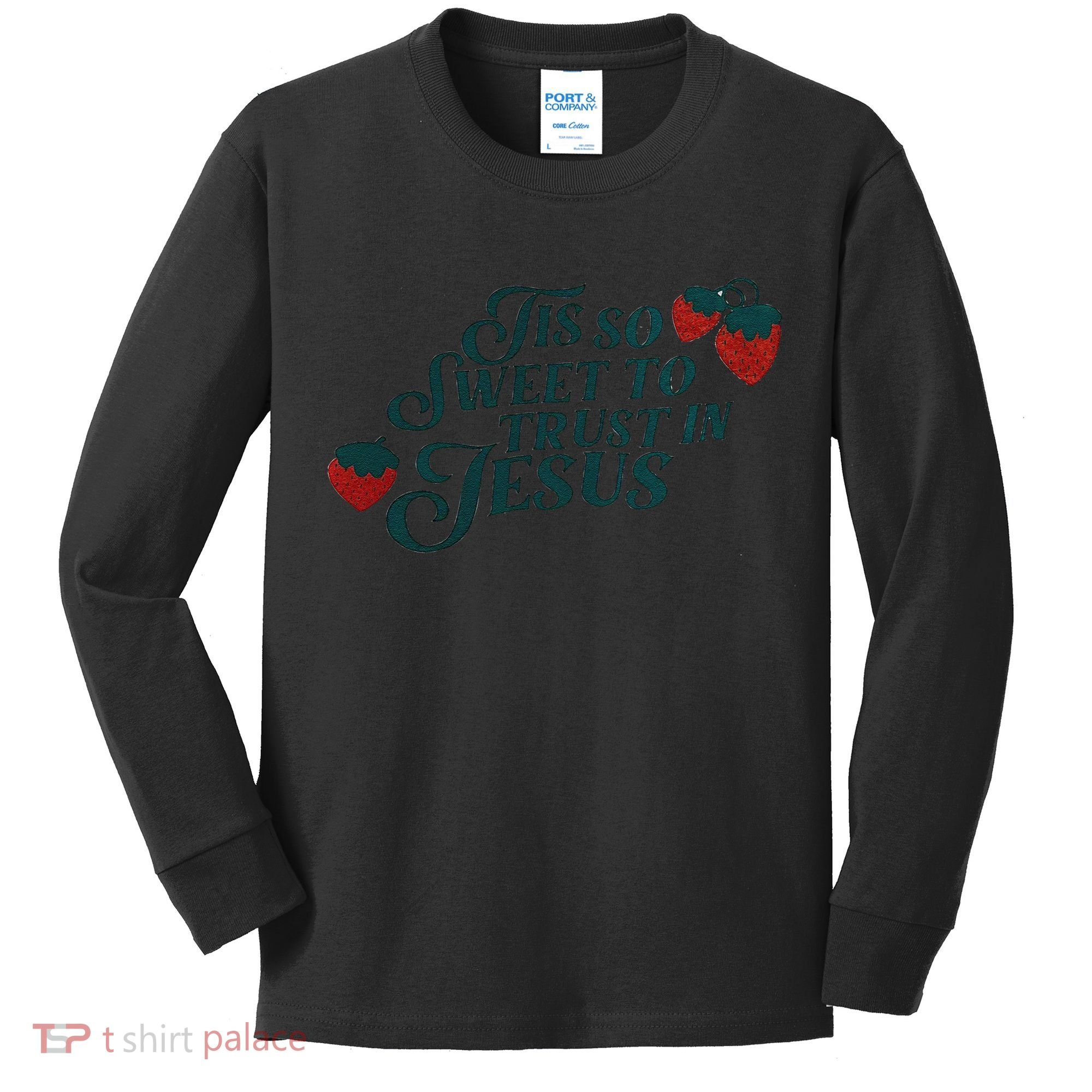 Tis So Sweet To Trust In Jesus Kids Long Sleeve Shirt