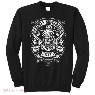 Trusty Shellback Skull And Swords Equator Crossing Naval Art Sweatshirt