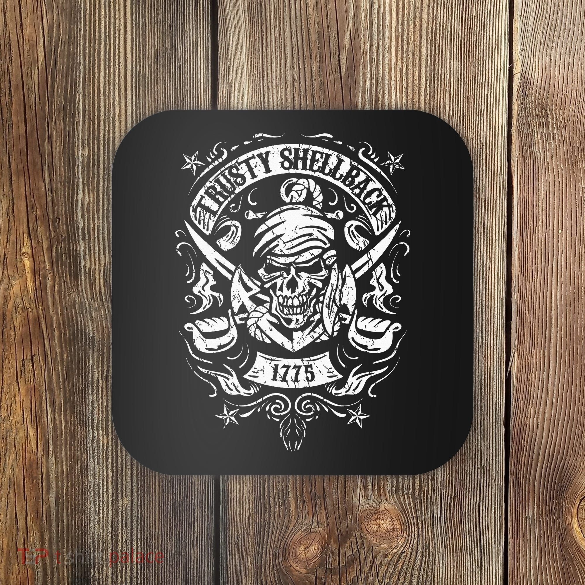Trusty Shellback Skull And Swords Equator Crossing Naval Art Coaster