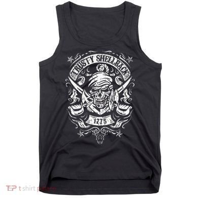 Trusty Shellback Skull And Swords Equator Crossing Naval Art Tank Top