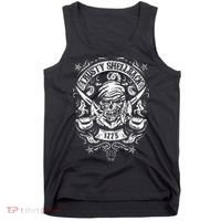 Trusty Shellback Skull And Swords Equator Crossing Naval Art Tank Top thumb 0