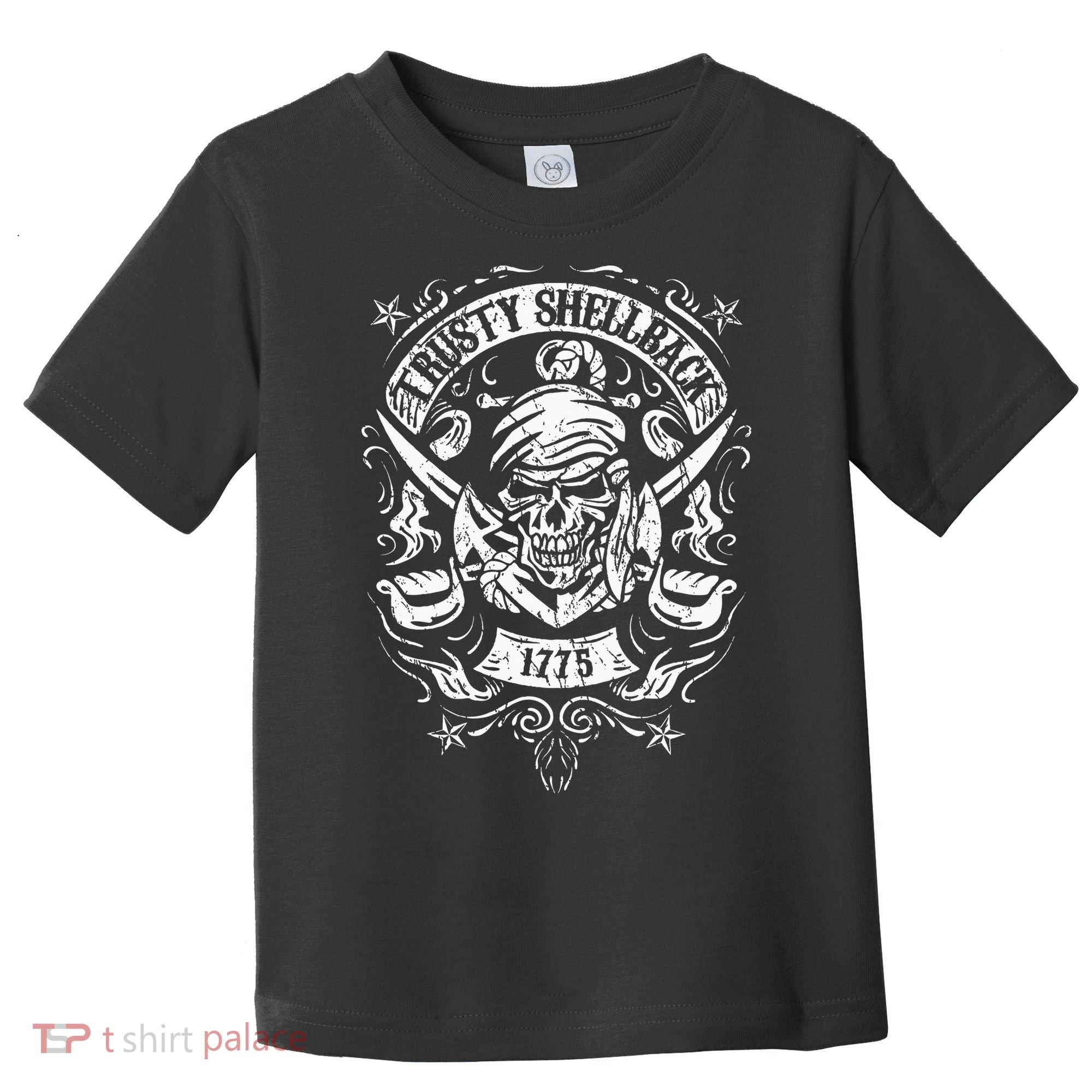 Trusty Shellback Skull And Swords Equator Crossing Naval Art Toddler T-Shirt