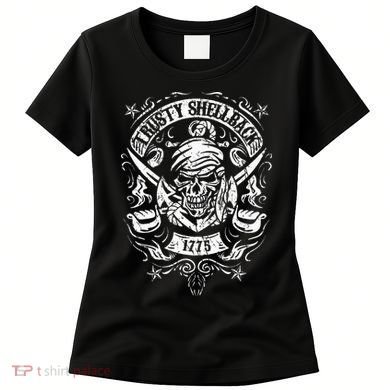 Trusty Shellback Skull And Swords Equator Crossing Naval Art Women's T-Shirt